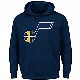 Men's Utah Jazz Majestic Current Logo Tech Patch Pullover Hoodie - Navy Blue,baseball caps,new era cap wholesale,wholesale hats